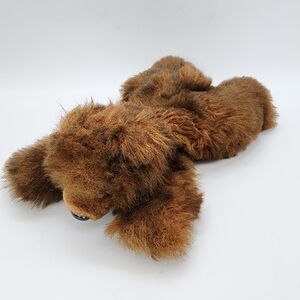 Vtg MJC Purr-fection Teddy Bear Plush 13" Brown Floppy Lays Flat Sewn Paws 1992
